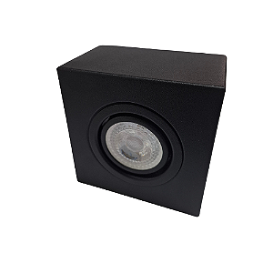 Spot Sobrepor Quadrado G1116/1 Pt Aluminio Golight Mr16 S/lampada