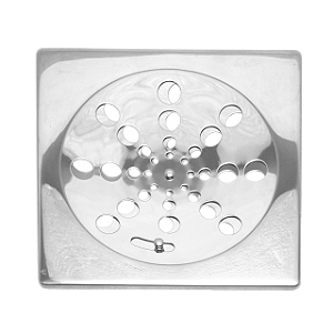 Ralo Grelha Inox Quadrado 15x15cm sem caixilho Abre E Fecha Nova Orion