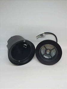 Embutido De Solo e Piso De Led 3649-ma-s-pm 8w 2700k 60º Preto Interlight Com Antiofuscante