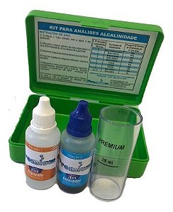 Estojo teste para medição de alcalinidade da piscina