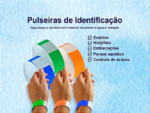 Pulseira de Identificação Sintética Adesiva Personalizada