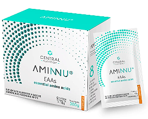 aminoácido aminnu EAAs  30 sachês central nutrition tangerina