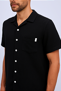 CAMISA BOWLING MANGA CURTA COM BOLSO EM TECIDO