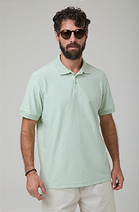 POLO SLIM EM MALHA MAQUINETADA COM LINHO