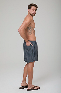 BEACH SHORT ESTAMPA ACQUA BLACK