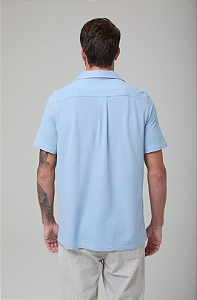 CAMISA VENICE  MANGA CURTA EM MALHA COM LINHO