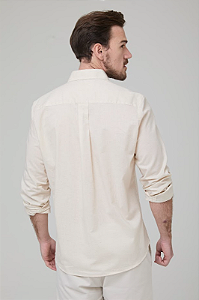 CAMISA COMFORT MANGA LONGA COM LINHO