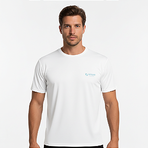 CAMISETA EM MALHA DRY DE POLIAMIDA COM SILK NO PEITO