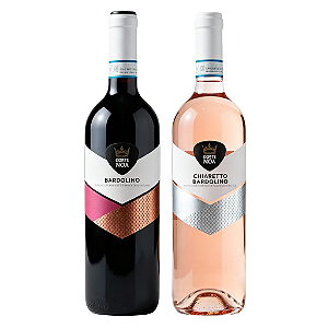 Kit Amore Bardolino Corte Noa - Tinto e Rosé - 2 unidades