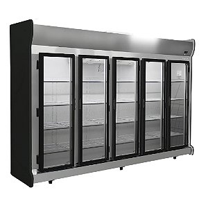 Expositor Auto Serviço 5 Portas ACFM 2.375 Litros Preto Fricon (2 Anos de Garantia)