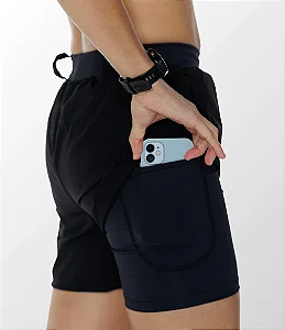 Short Alta Compressão 2 em 1 Masculino