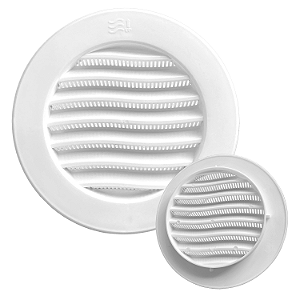 Grelha De Ventilação Redonda Com Tela De Plástico 150mm