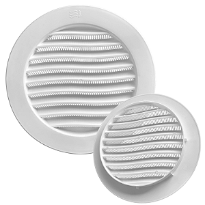 Grelha De Ventilação Redonda Com Tela De Plástico 200mm