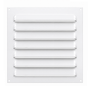 Grelha de Ventilação Em Alumínio Branca 20x20 cm