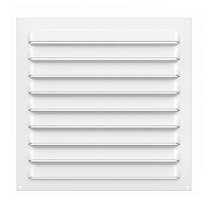 Grelha de Ventilação Em Alumínio Branca 25x25 cm