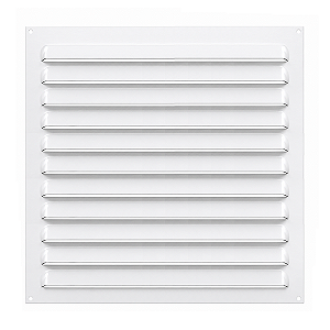 Grelha de Ventilação Em Alumínio Branca 30x30 cm