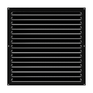 Grelha de Ventilação Em Alumínio Preta 40x40 cm