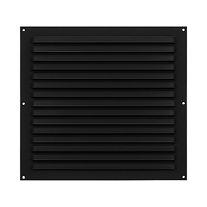 Grelha de Ventilação Em Alumínio 40x40 cm Preta
