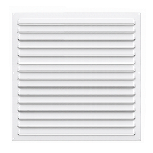 Grelha de Ventilação Em Alumínio Branca 40x40 cm