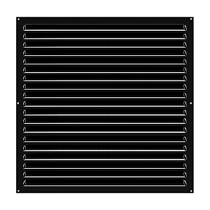 Grelha de Ventilação Em Alumínio Preta 50x50 cm
