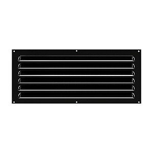 Grelha de Ventilação Em Alumínio Preta 40x20 cm