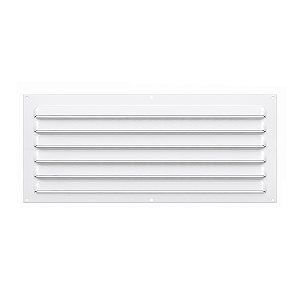 Grelha de Ventilação Em Alumínio Branca 40x20 cm