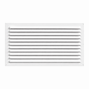 Grelha de Ventilação Em Alumínio Branca 50x30 cm