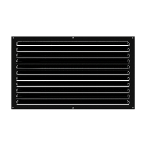 Grelha de Ventilação Em Alumínio Preta 50x30 cm