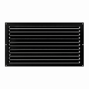 Grelha de Ventilação Em Alumínio Preta 50x30 cm