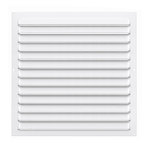 Grelha de Ventilação Em Alumínio Branca 35x35 cm