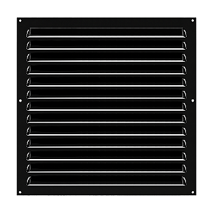 Grelha de Ventilação Em Alumínio Preta 35x35 cm