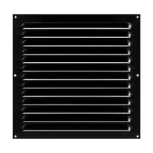 Grelha de Ventilação Em Alumínio Preta 35x35 cm