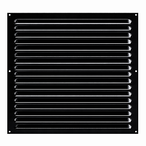 Grelha de Ventilação Em Alumínio Preta 45x45 cm