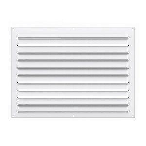 Grelha de Ventilação Em Alumínio Branca 40x30 cm