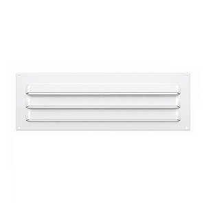 Grelha de Ventilação Em Alumínio Branca 30x10 cm