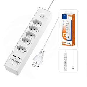 Tomada de alimentação brasileira 12W INOVA SOC-12783