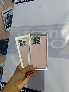 Capa de Couro Com Película de Câmera  Iphone 13 Pro