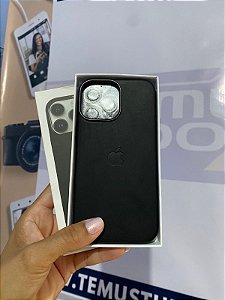 Capa de Couro Com Película de Câmera Iphone 13 Pro Max