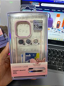 Capa Fashion Case com Película de Câmera Iphone 13 Pro
