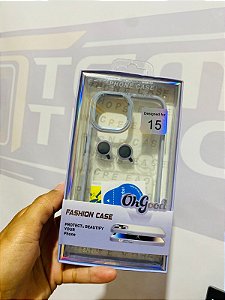 Capa Fashion Case com Película de Câmera Iphone 15