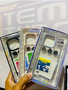 Capa Fashion Case com Película de Câmera Iphone 15 Pro