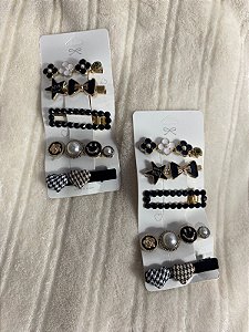 Presilha De Cabelo Kit 6 Peças Sortidos