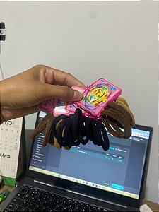 Elástico Rabico Para Cabelo Tipo Meia com 6uni
