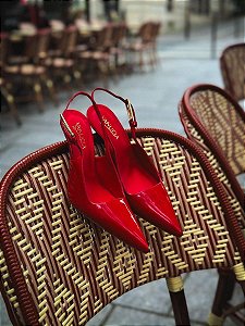 SLINGBACK VANUCIA RED VERNIZ