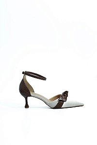SCARPIN VANUCIA BICOLOR CROCO