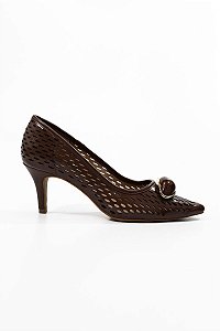 SCARPIN VANUCIA COM ACESSORIO ESMALTADO