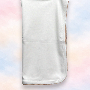 Manta Lisa com Picueta Salmão - Branco Liso