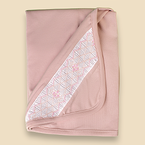 Manta Smock 4 Pontos Rosa - Areia Liso