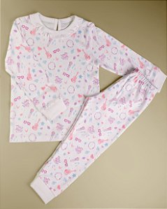 Pijama Blusa e Calça ML - Rockstar Menina