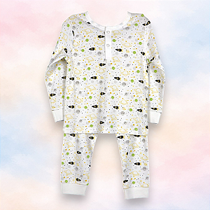 Pijama Blusa e Calça ML - Foguetes